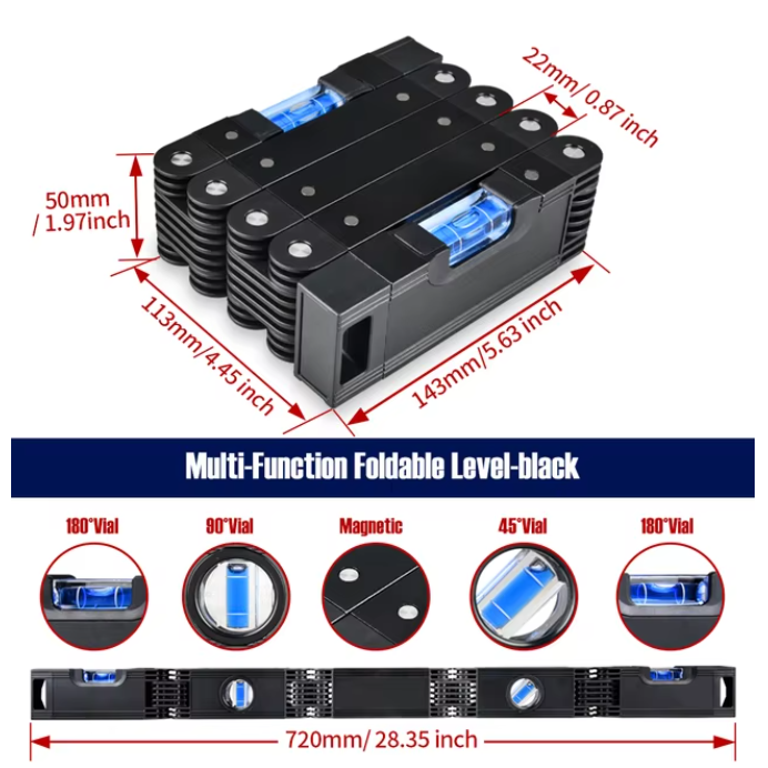 Multi-Function Foldable Level